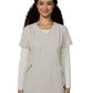 Women's Ribbed 4-Pocket V-Neck Sari Top - 1129 - Bone