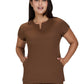 Women’s Two-Pocket Split-V-Neck Scrub Top - 1138 - Walnut