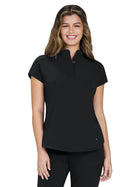 Women’s Two-Pocket Button Closure Scrub Top - 1139 - Black
