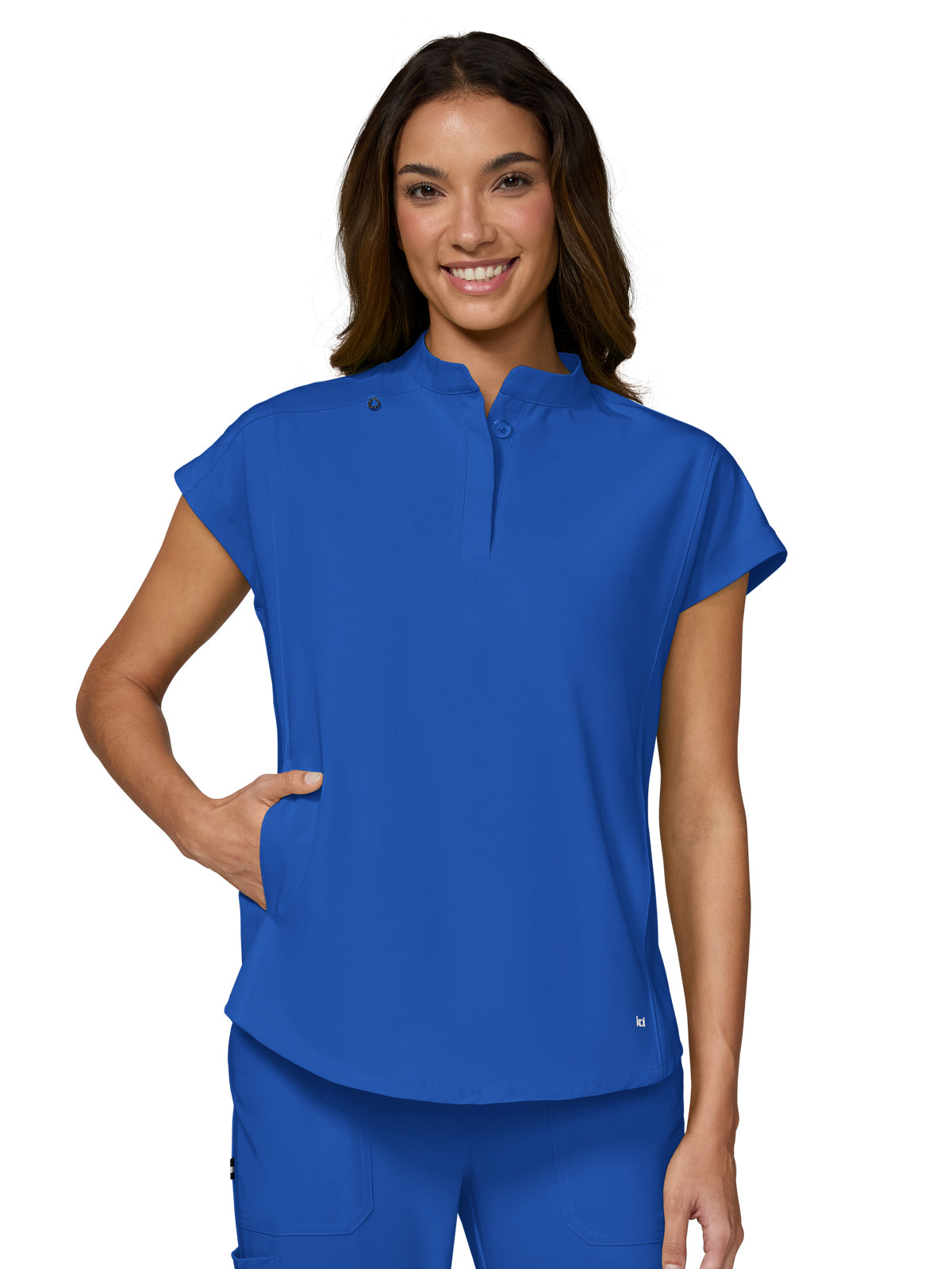 Women’s Two-Pocket Button Closure Scrub Top - 1139 - Royal Blue