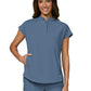 Women’s Two-Pocket Button Closure Scrub Top - 1139 - Bluestone