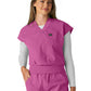 Women's One-Pocket V-Neck Trinity Scrub Top - 1143 - Hibiscus Pink