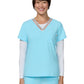 Women's One-Pocket V-Neck Scrub Top - 1147 - Sky