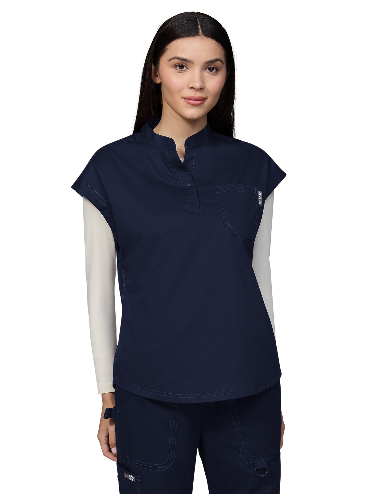 Women's One-Pocket Seaphine Cognac Top - 1148 - Navy