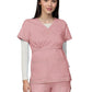 Women's 2-Pocket Adjustable Front-Tie Mock-Wrap Katelyn Top - 137 - Ballet Rose