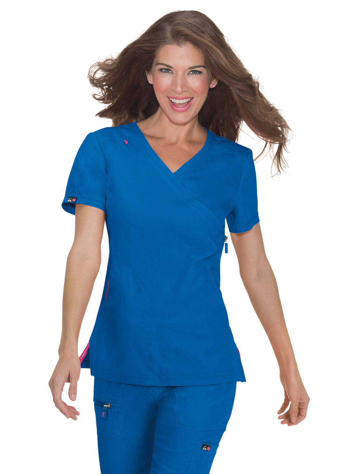 Women's Three-Pocket Mock-Wrap Philosophy Top - 316 - Royal Blue