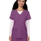 Women's Four-Pocket Stretch V-Neck Becca Top - 373 - Heather Violet