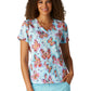 Women's Two-Pocket Print Top - 384PRA - Brushstroke Butterfly
