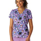 Women's Two-Pocket Print Top - 384PRA - Flora Kitty