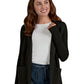 Women's Two-Pocket Geometric Knit Kori Sweater - 463 - Speckled Black
