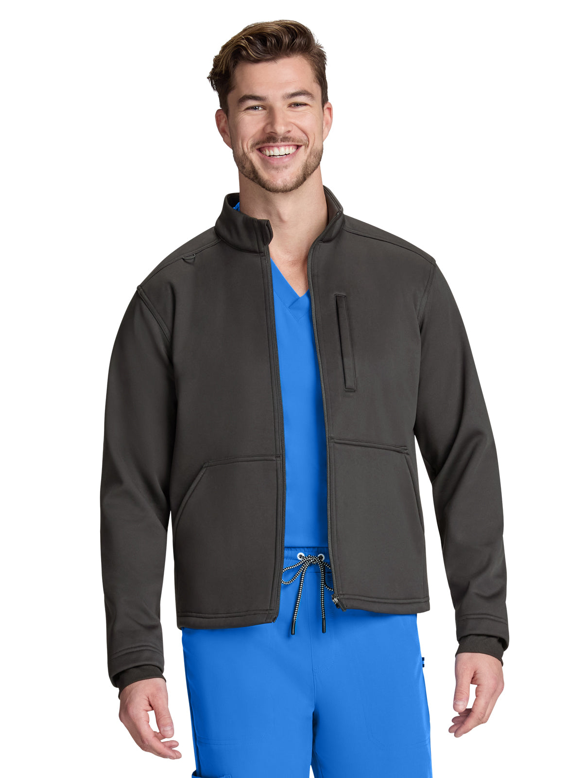 Men’s Three-Pocket Water Resistant Fleece Camden Jacket - 470 - Black