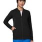 Women's Four-Pocket Zipper-Front Scrub Jacket - 478 - Black