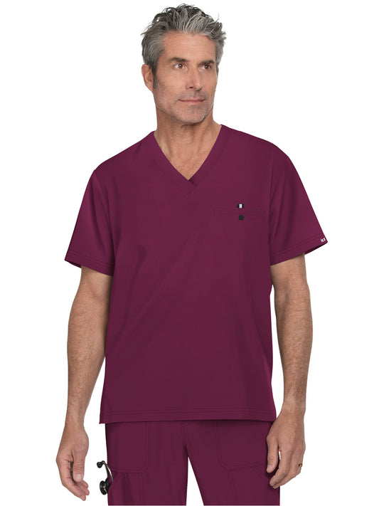 Men's One-Pocket V-Neck Tuck-In On Call Top - 671 - Wine