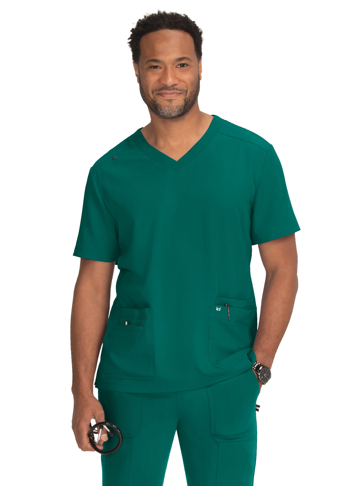Men's Four-Pocket V-Neck Free To Be Top - 672 - Hunter