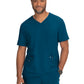 Men's Four-Pocket V-Neck Free To Be Top - 672 - Caribbean Blue