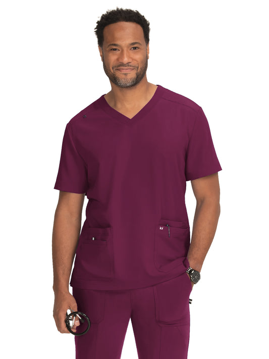 Men's Four-Pocket V-Neck Free To Be Top - 672 - Wine