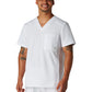 Men's Four-Pocket V-Neck Caldwell Scrub Top - 674 - White