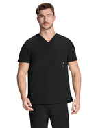 Men's Four-Pocket V-Neck Caldwell Scrub Top - 674 - Black