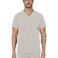 Men's Four-Pocket V-Neck Caldwell Scrub Top - 674 - Bone