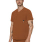 Men's Four-Pocket V-Neck Caldwell Scrub Top - 674 - Dark Copper