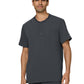 Men's Three-Pocket Henley Neck Scrub Top - 676 - Charcoal