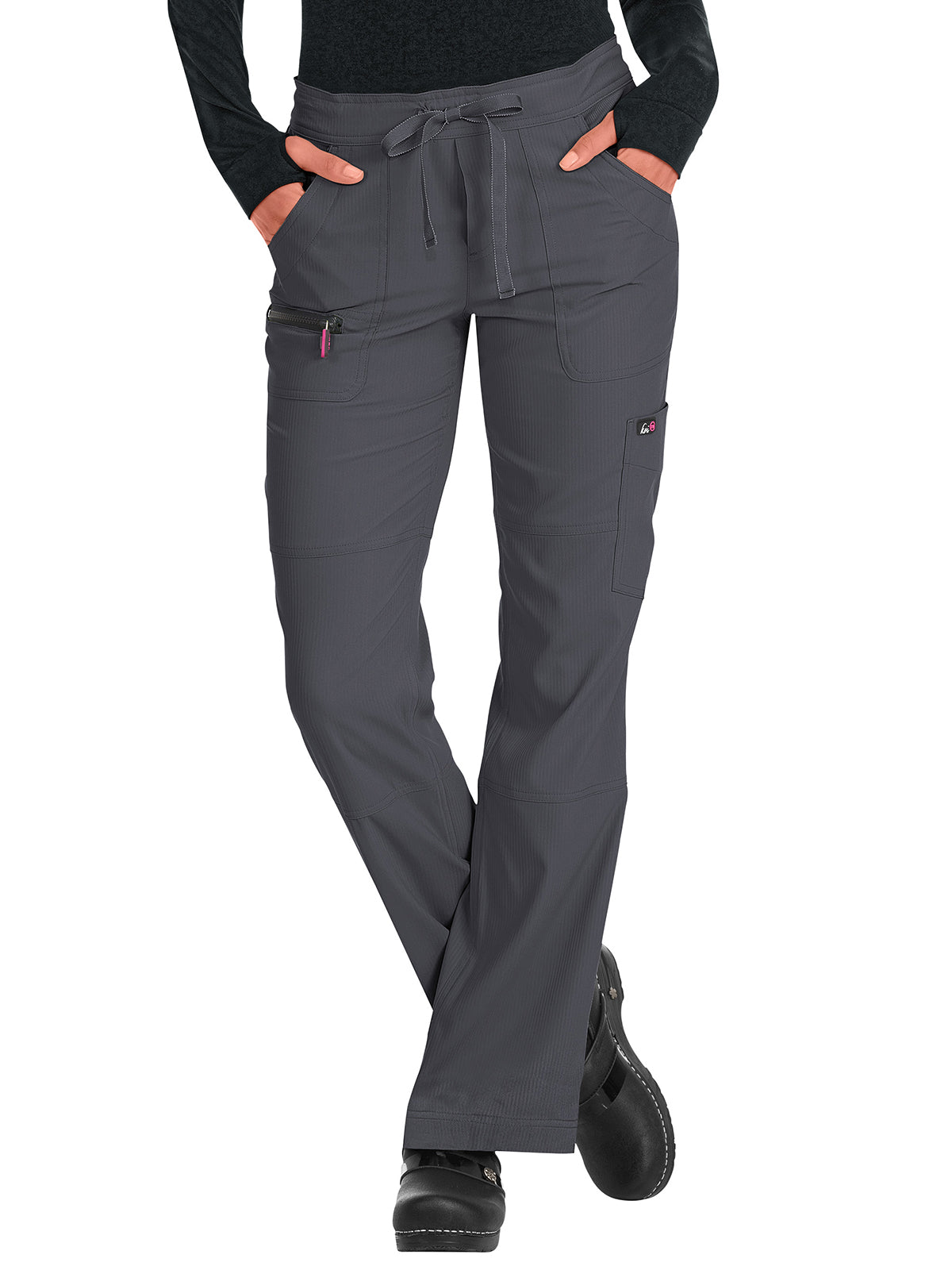 Women's Six-Pocket Stretch Extra Petite Peace Pant - 721XP - Charcoal