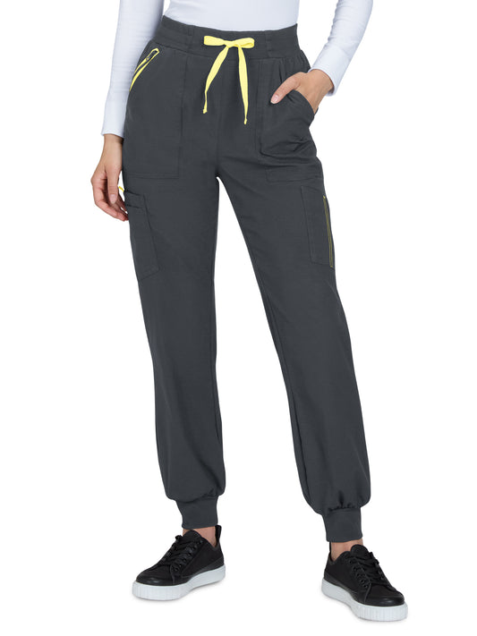 Women's Seven-Pocket Silky and Durable Jogger-Style Pant - 781 - Charcoal