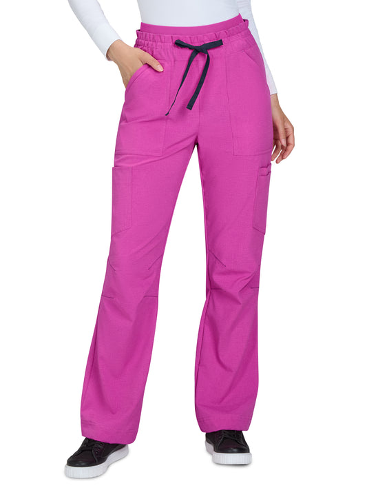 Women's Six-Pocket Wide-Leg  Freda Pant - 785 - Hibiscus Pink