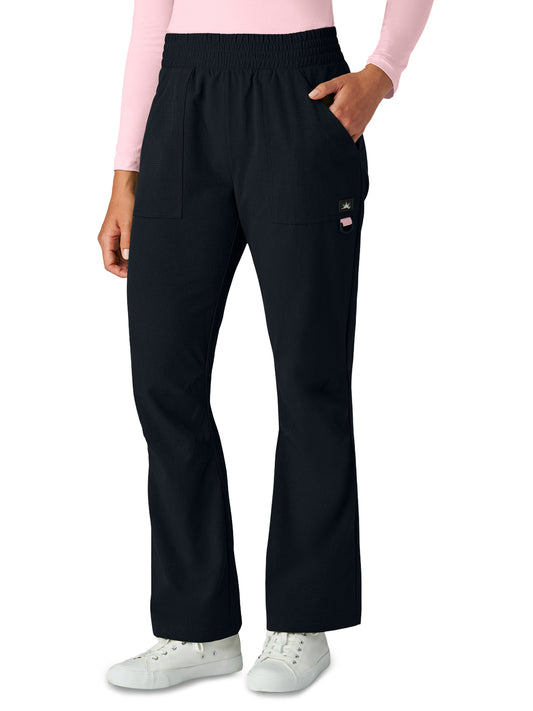 Women's Six-Pocket Bootcut Rory Scrub Pant - 788 - Black