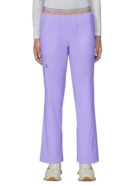 Women's Five-Pocket Flared Scrub Pant - 790 - French Lavender