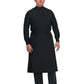 Unisex Ribbed Cuff Clinical Cover Gown - 906 - Black
