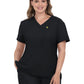 Women's Two-Pocket V-Neck Tuck-In Aura Top - C100 - Black