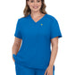 Women's Two-Pocket V-Neck Tuck-In Aura Top - C100 - Royal Blue