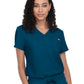 Women's Two-Pocket V-Neck Tuck-In Aura Top - C100 - Caribbean Blue