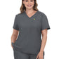 Women's Two-Pocket V-Neck Tuck-In Aura Top - C100 - Pewter