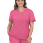 Women's Two-Pocket V-Neck Tuck-In Aura Top - C100 - Carnation