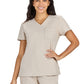 Women's Two-Pocket V-Neck Tuck-In Aura Top - C100 - Khaki