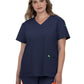 Women's Three-Pocket V-Neck Cardi Top - C101 - Navy