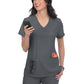 Women's Three-Pocket V-Neck Cardi Top - C101 - Pewter