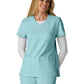 Women's Three-Pocket V-Neck Cardi Top - C101 - Blue Steel