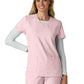 Women's Three-Pocket V-Neck Cardi Top - C101 - Pretty Pink