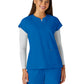 Women's Two-Pocket Split Neckline Reese Scrub Top - C102 - Royal Blue