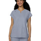 Women's Two-Pocket Split Neckline Reese Scrub Top - C102 - Platinum Grey
