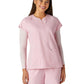Women's Two-Pocket Split Neckline Reese Scrub Top - C102 - Pretty Pink