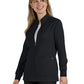 Women's Two-Pocket Zipper-Front Geneses Jacket - C400 - Black