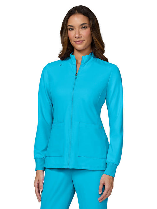 Women's Two-Pocket Zipper-Front Geneses Jacket - C400 - Electric Blue