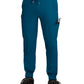 Men's Six-Pocket Drawstring Elastic Waist Connective Jogger Pant - C600 - Caribbean Blue