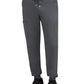 Men's Six-Pocket Drawstring Elastic Waist Connective Jogger Pant - C600 - Pewter