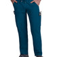 Men's Six-Pocket Drawstring Elastic Waist Neuro Pant - C601 - Caribbean Blue