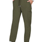 Men's Six-Pocket Drawstring Elastic Waist Neuro Pant - C601 - Olive Green